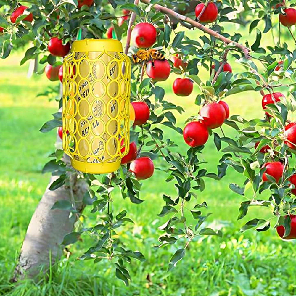 Set of 2Pcs Wasp Trap Outdoor Hanging Jacket Trap Reusable Wasp Catcher Sticky Wasp Repellent