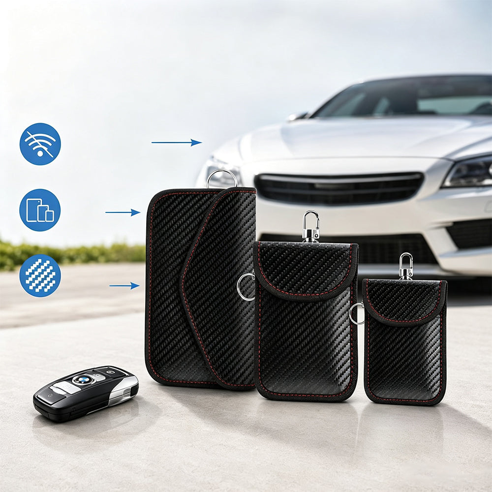 3 Piece Carbon Fiber Key Fob Holders