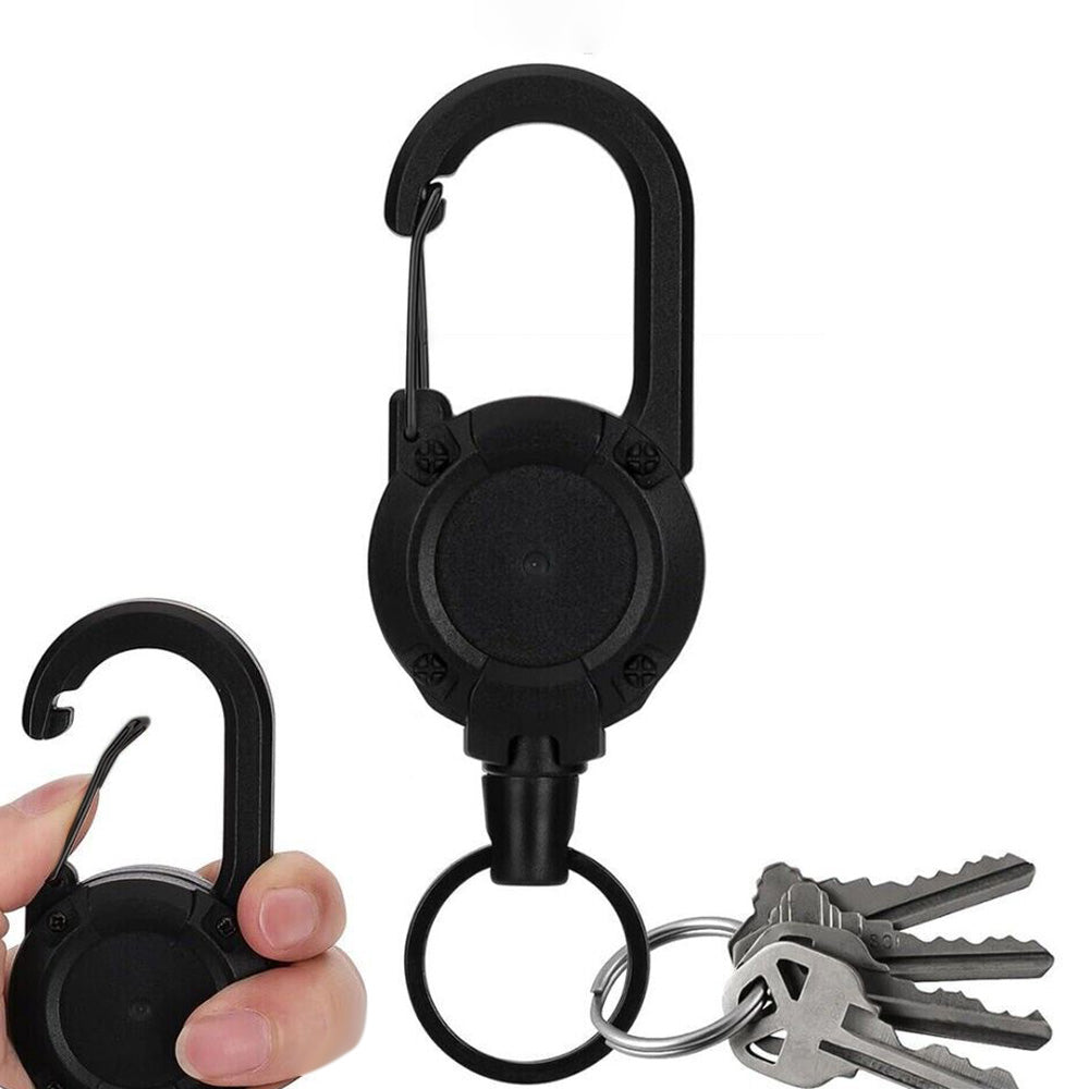 4Pcs Retractable Keychains Multitool Carabiner Badge Holders