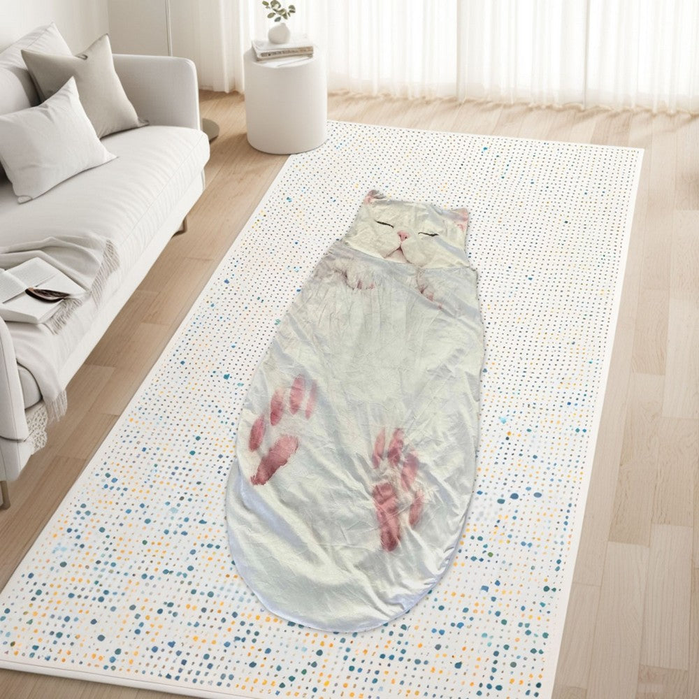 Cat Sleeping Bag Wearable Blanket for Camping Sleepovers Home Lounging Style1