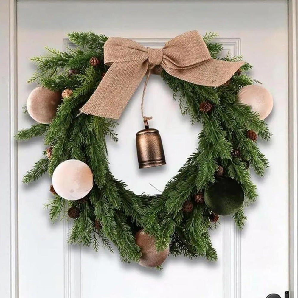 15Pcs Set Christmas Tree Ornaments 6cm Velvet Balls Xmas Decorations Green