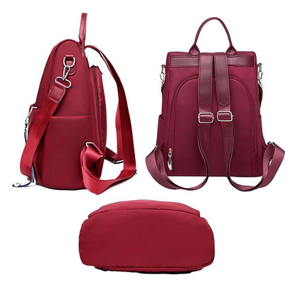 Large Capacity Anti-theft Backpack Multifunctional Travel Bag Red