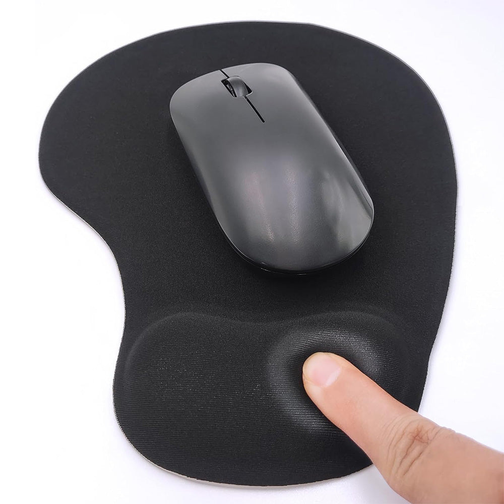 Non Slip Ergonomic Mouse Pad With Wrist Rest Silicone Wrist Support Mouse Mat For Computer-Black