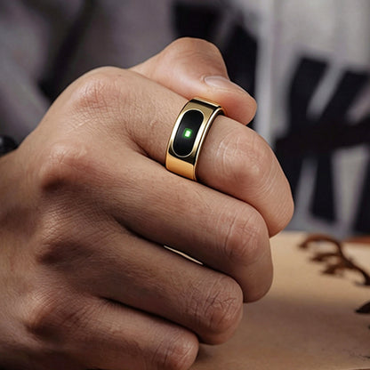 Smart Ring Health Tracker Ring with Touch Control - Gold