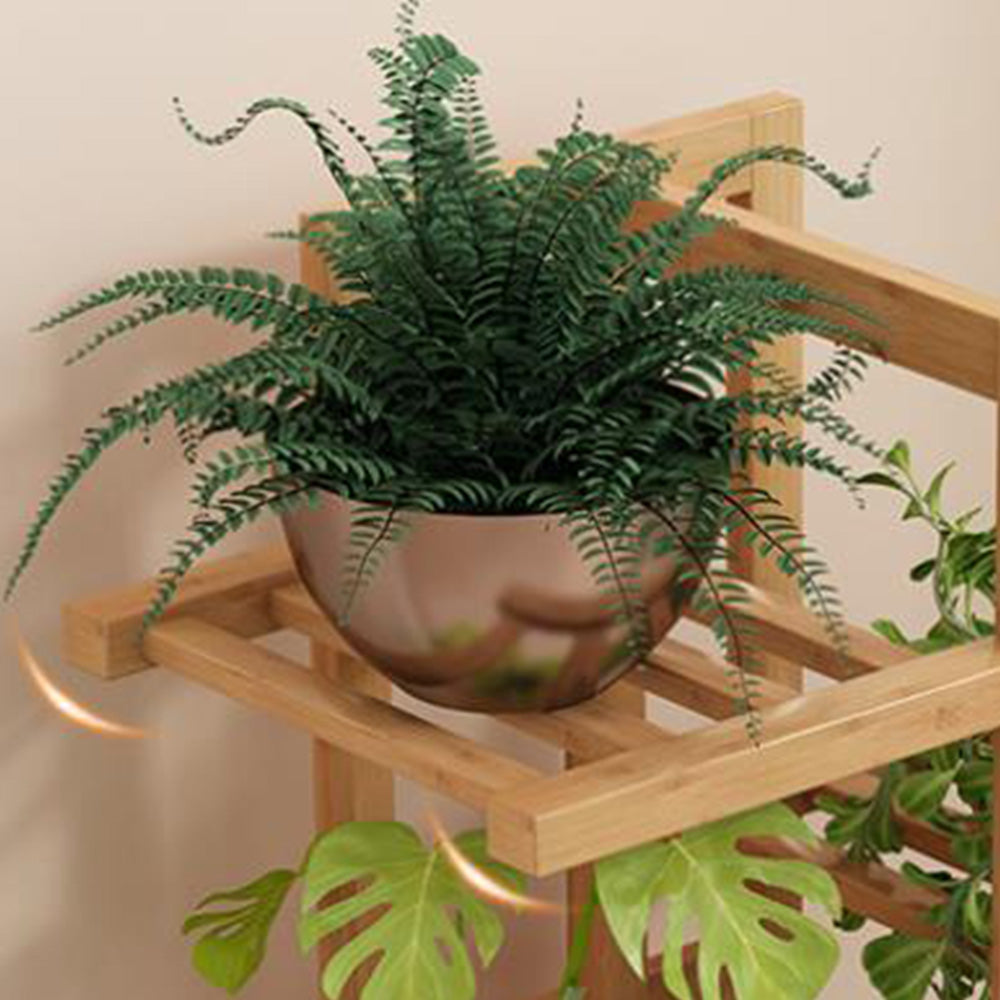 Bamboo Flower Shelf Rack Plant Stand Pots Display Corner Shelving Home Decor