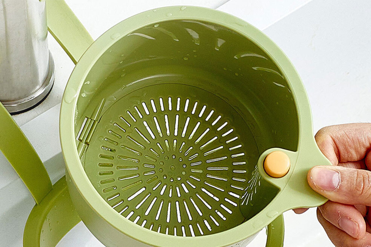 Sink Strainer Basket Faucet Hanging Kitchen Sink Stopper for Fruit Vegetable-Green