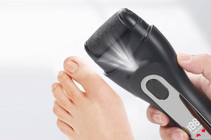 Electric Foot Callus Remover with LED Light Pedicure Tools for Dead Hard Cracked -Black