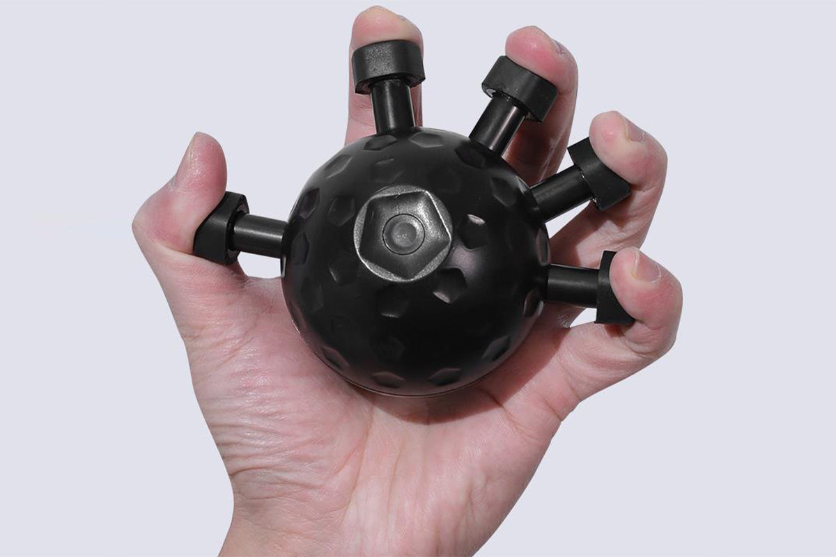 Finger Grip Strengthener Adjustable Hand Grip Strength Ball for Finger Hand Wrist -Black