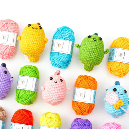 66 Piece Crochet Yarn Set with Hooks Sewing Needles Stitch Markers Storage Bag