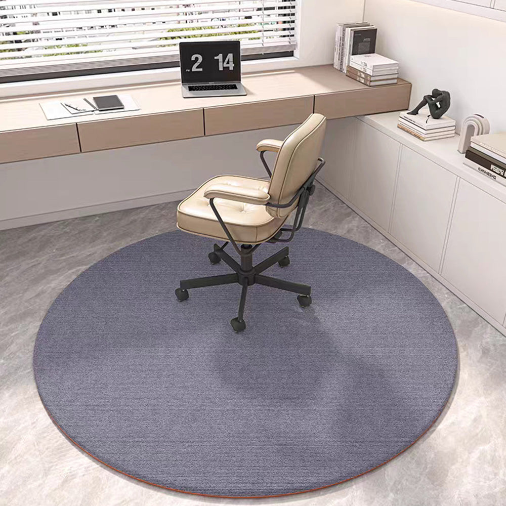 Round Office Chair Mat Anti Slip Floor Protector - Grey