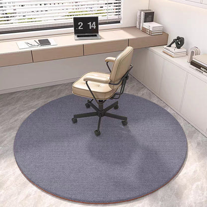 Round Office Chair Mat Anti Slip Floor Protector - Grey
