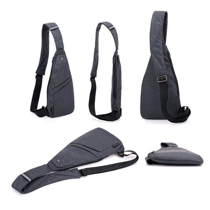 Anti-theft Chest Pack Crossbody Shoulder Bag Sling Chest Bag for Travel Sports Black