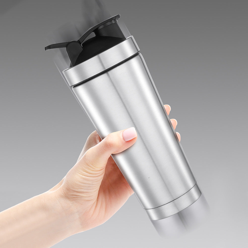 2Pcs 750ml Stainless Steel Protein Shaker Bottle with Mixing Ball