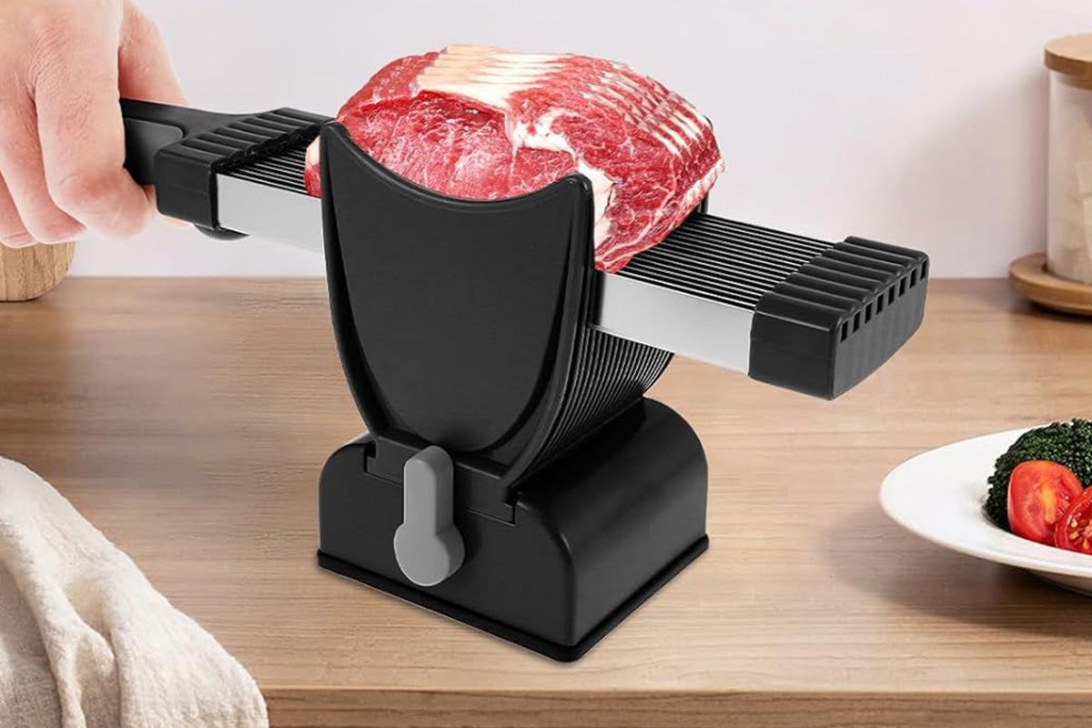 Manual Meat Slicer with Stainless Steel Blade for Beef Pork Mutton Hot Pot -Black