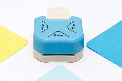 3-In-1 Corner Rounder Paper Round Corner Edges Punch - Blue