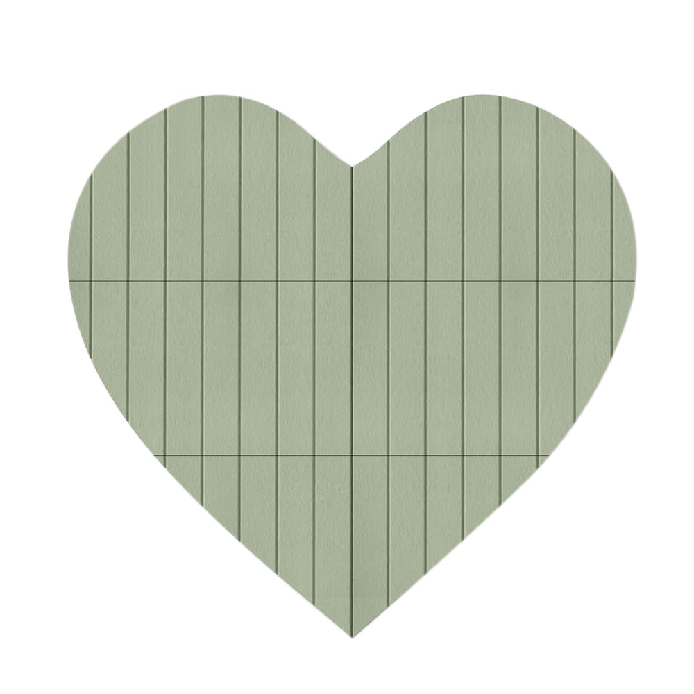 Heart Shaped Felt Photo Message Display Board - Green