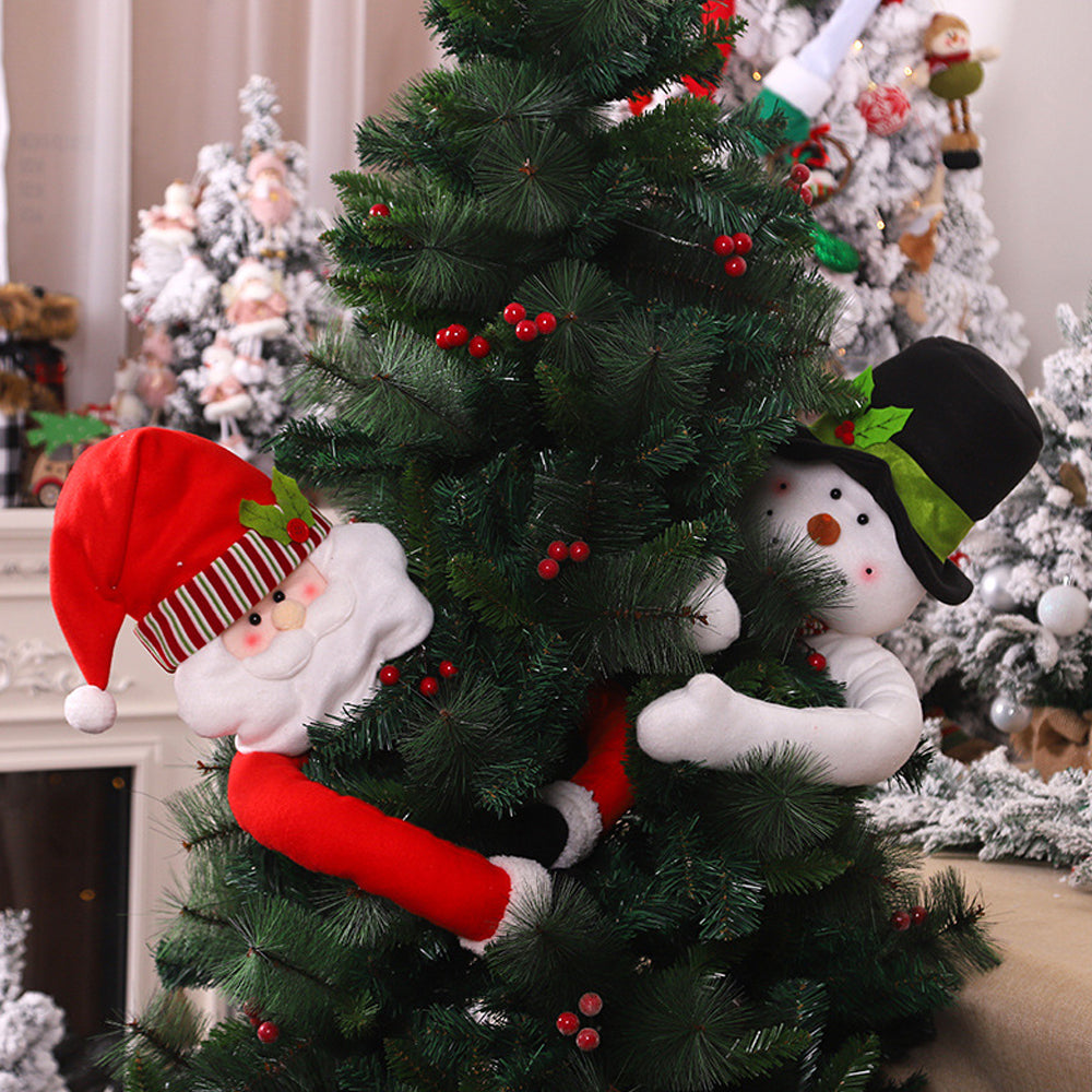2Pcs Cute Hugs The Xmas Tree Doll Christmas Tree Ornament Xmas Party Decor