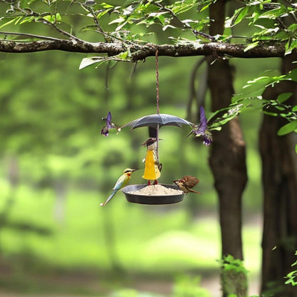 Umbrella Girl Garden Bird Feeder Ornament Hanging Outdoor Decor Home Garden Decor
