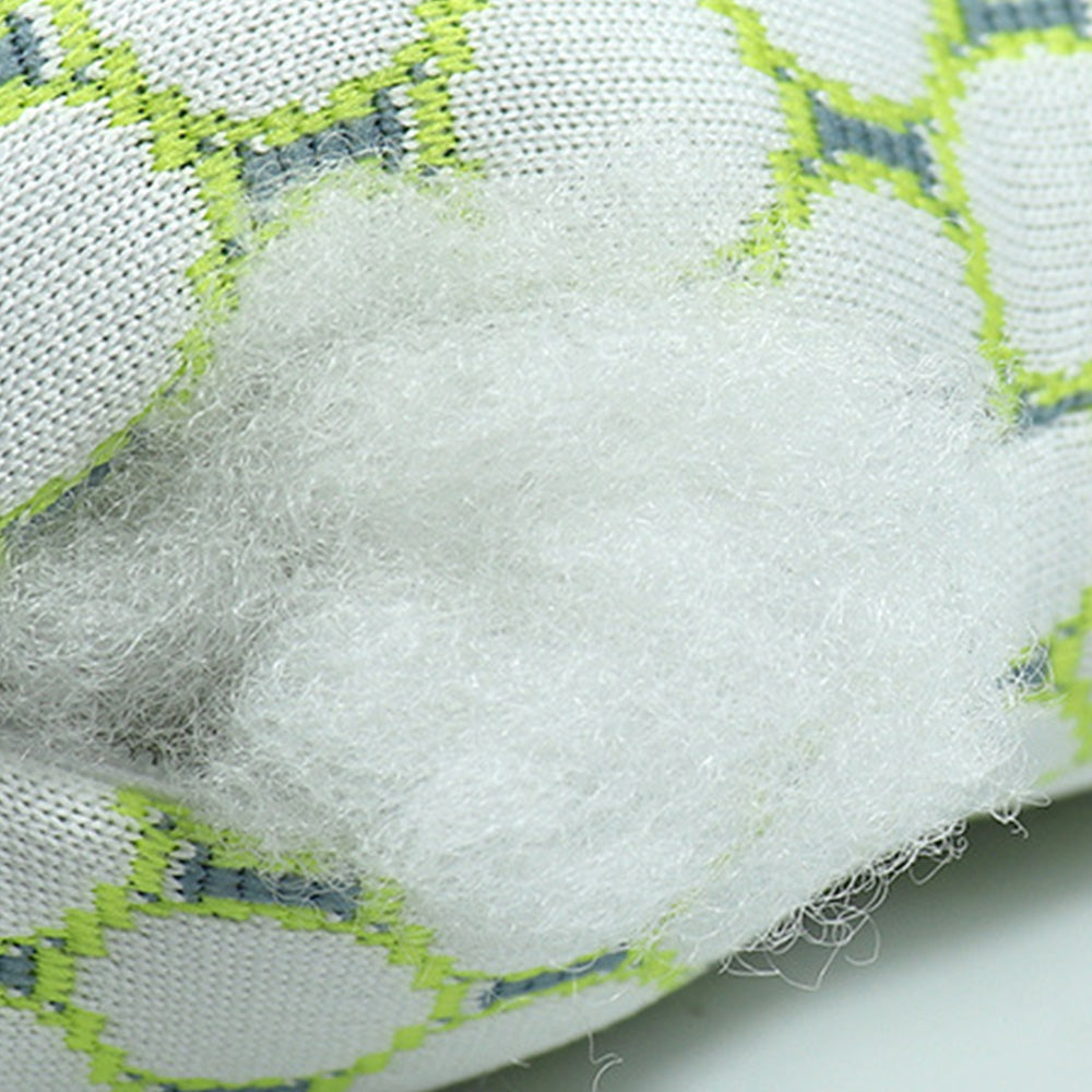 Square Ear Piercing Pillow for Side Sleepers with Central Ear Hole Green