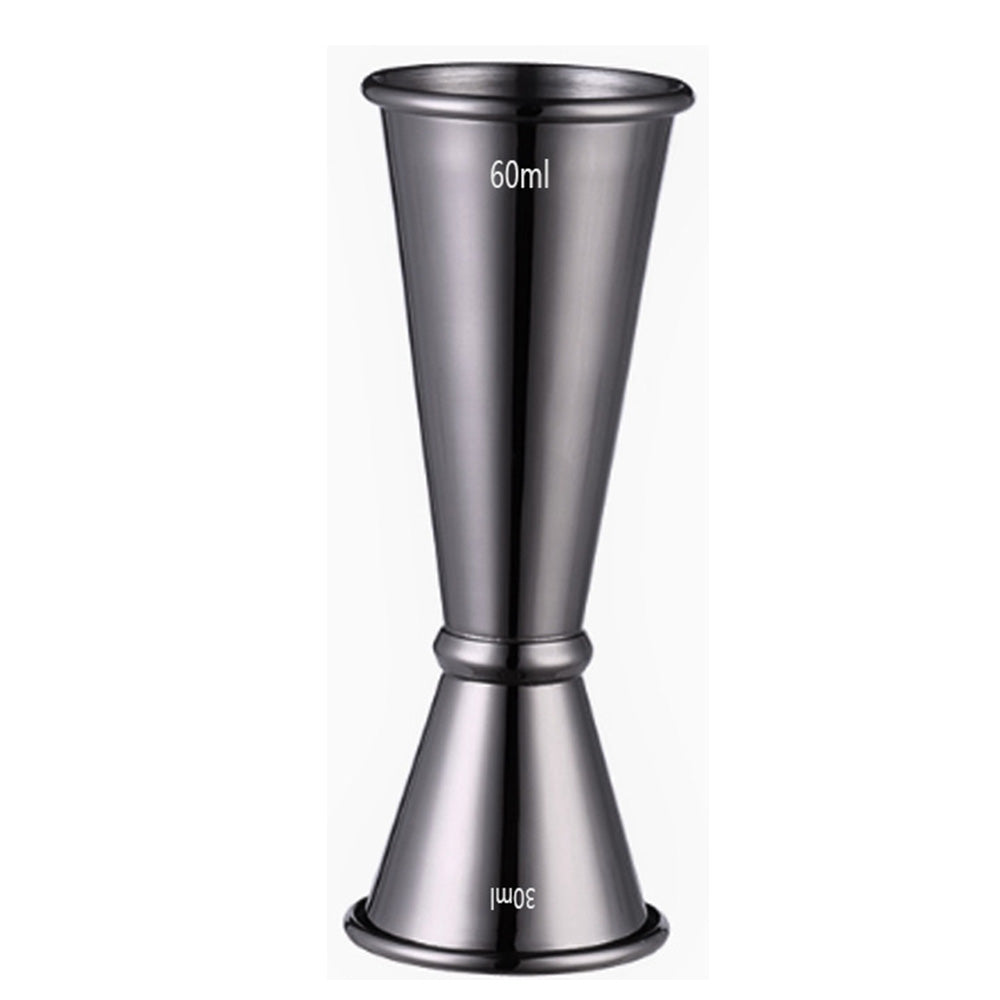 Stainless Steel Double Jigger Cocktail Bar Measuring Cup - Black