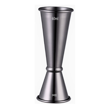 Stainless Steel Double Jigger Cocktail Bar Measuring Cup - Black