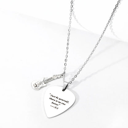 Guitar Pick Necklace Stainless Steel Taylor Inspired Jewelry Accessories Style 3
