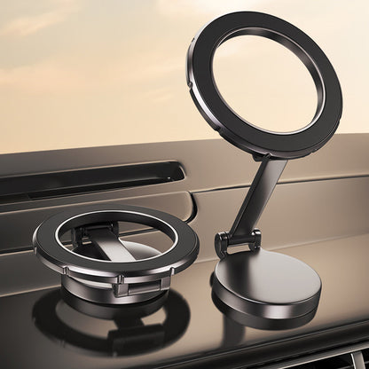 Magnetic Car Phone Holder Rotating Magnet Mount Mobile Cell Phone Stand Dash Fit Gray