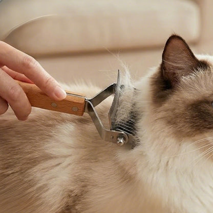 Pet Dematting Comb Double Sided Undercoat Rake for Long Hair Cats Dogs
