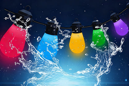 20 LED Bulbs Outdoor String Lights IP65 Waterproof String Lights for Christmas