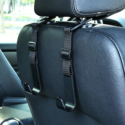 4Pcs Car Seat Headrest Hook Adjustable Multi Functional Cargo Hook for Most Cars