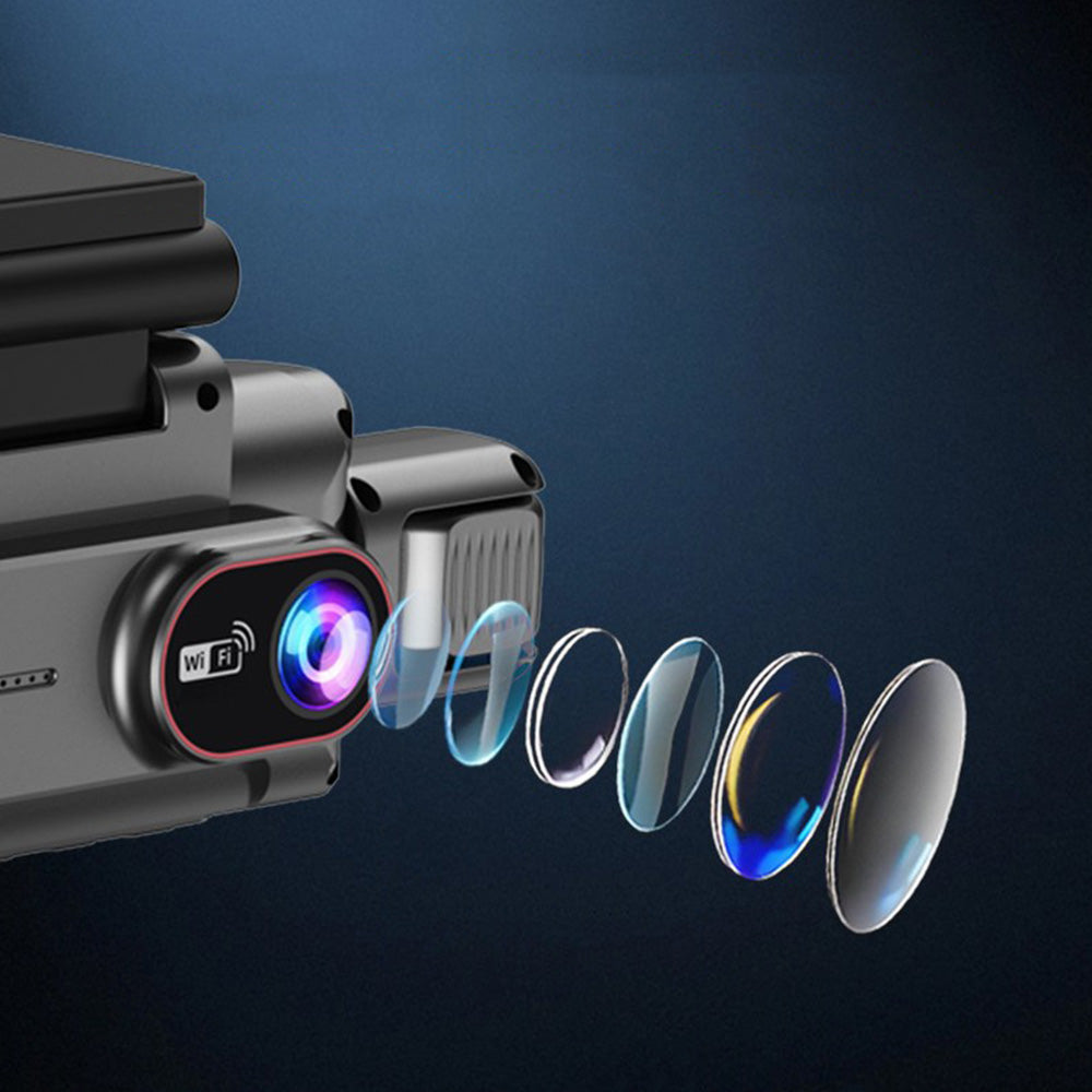 4 Channel Dash Cam with WiFi 360-Degree Panoramic Recording and 32GB Card Included