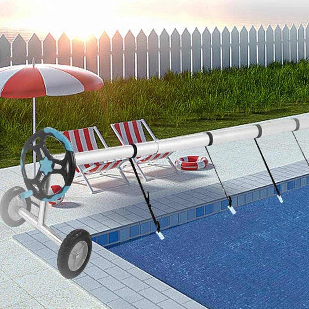 8Pcs Set Straps Pool Cover Reel Attachment Kit for In-Ground Swimming Pool