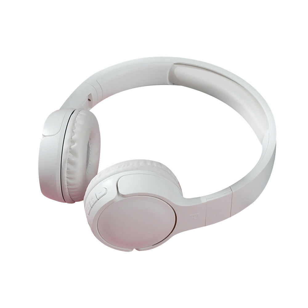 Rechargeable Bluetooth Wireless Headphones On-Ear Stereo Headset White