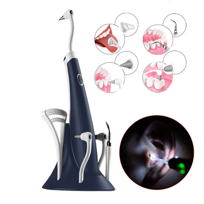 5 in1 Electric Ultrasonic Teeth Calculus Remover Teeth Cleaner Oral Care Black