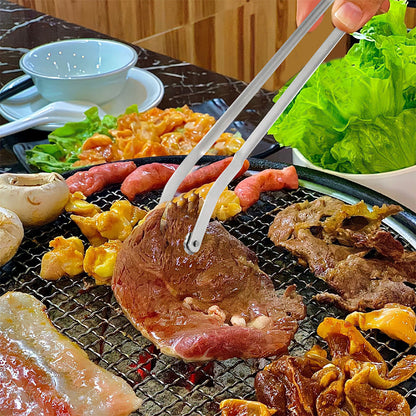 BBQ Sausage Turning Tongs Stainless Steel BBQ Grill Tong