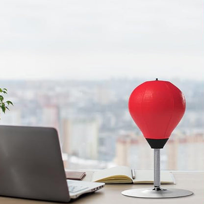 Desktop Punching Speed Ball with Clamp and Suction Cup-Red