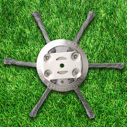 2 Pack Replacement 150 MM Steel Wire Weed Brush for Grass Trimmer 6-Head Cutter Heads for Lawn Mower