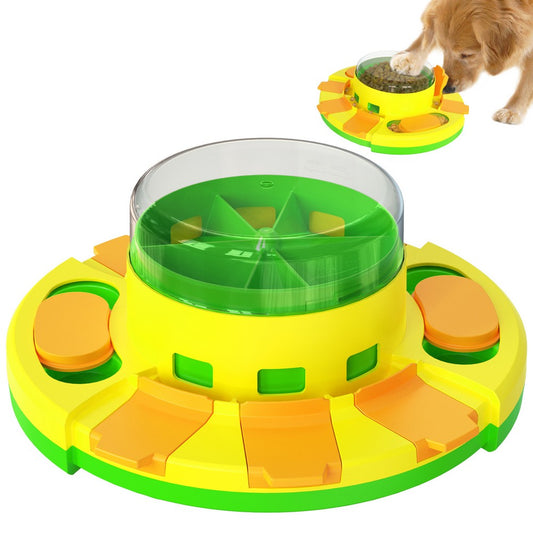 Dog Puzzle Toy Pup Food Treat Feeding Dispenser Training and Entertainment Toy-Green