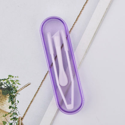 10 Piece Lens Tool Kit with Tweezers Applicator Remover - Purple