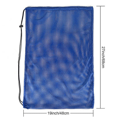 4 Pcs Large Mesh Gear Bag Drawstring Swim Storage Backpack Set