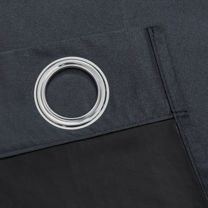 100% Blackout Curtain Panel with Black Liner â€?Heat & Light Blocking Black