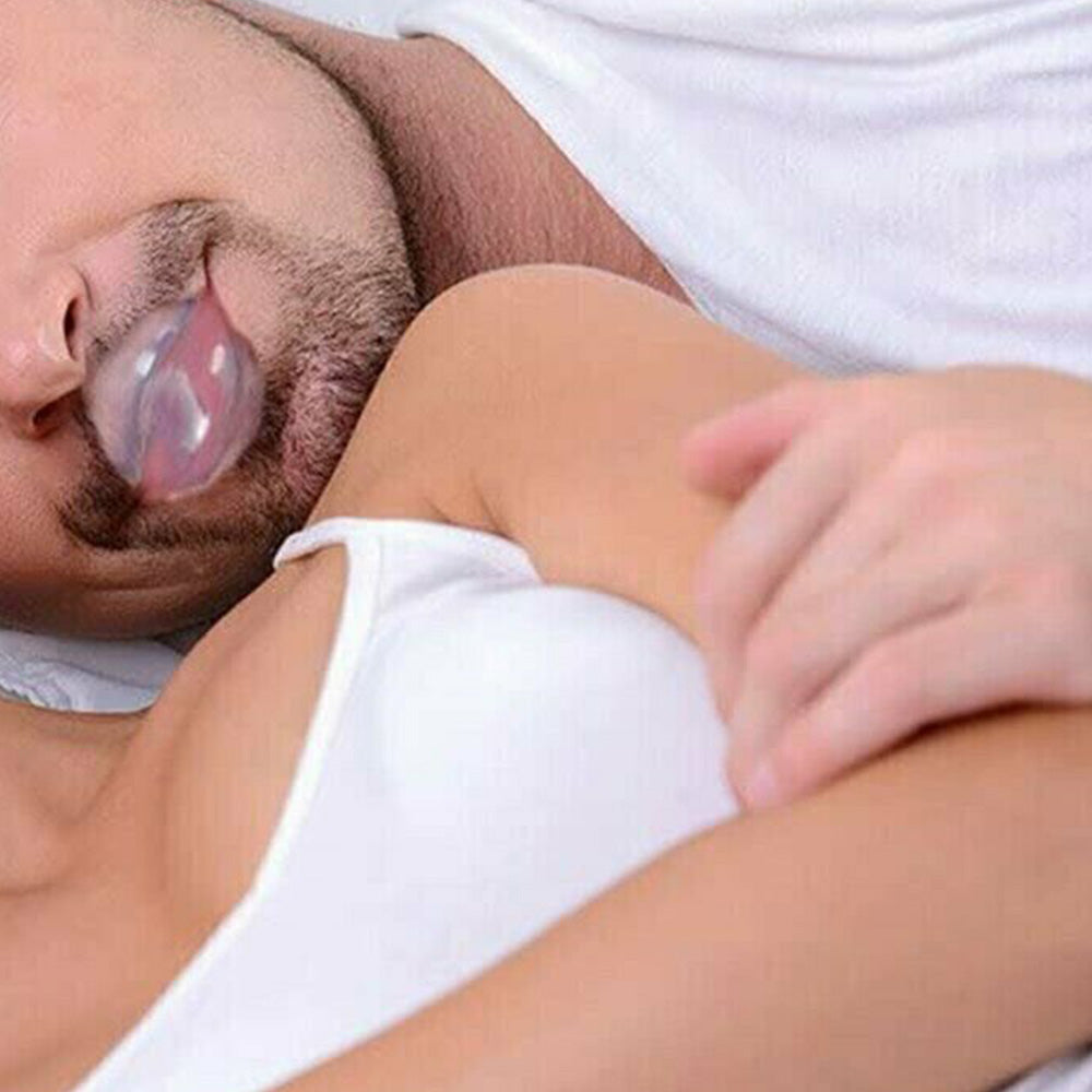 Anti-Snoring Tongue Stabilizing Mouthpiece Sleep Aid with Storage Case White