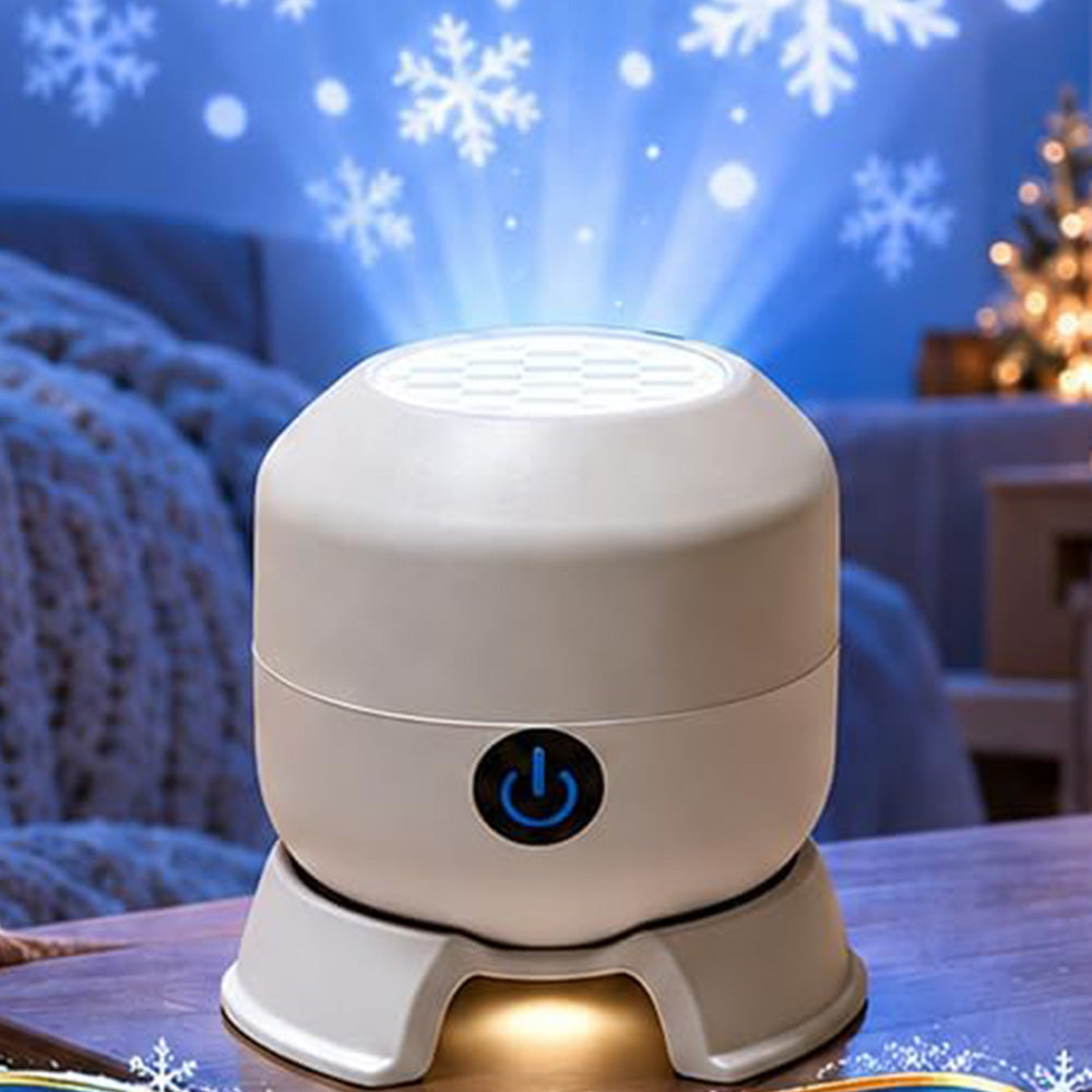 Christmas Projector Night Light USB Rotating Projection Lamp Snowflake