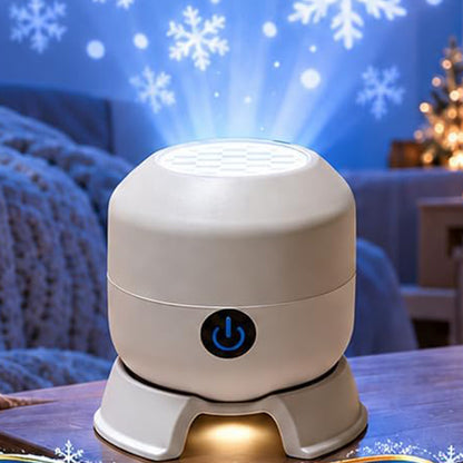 Christmas Projector Night Light USB Rotating Projection Lamp Snowflake