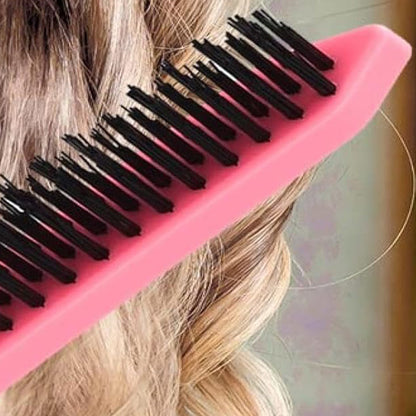 28Pcs Hair Styling Combs Set for Curling Combing Straightening-Pink