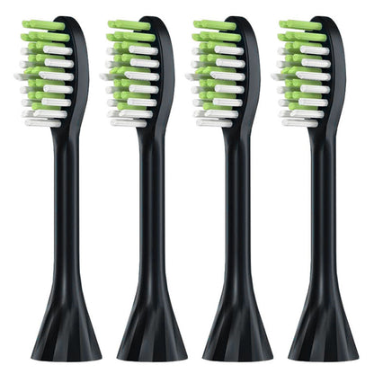4Pcs Replacement Electric Toothbrush Heads with Dustproof Covers Compatible with Philips HY1100/1200/One Series Black