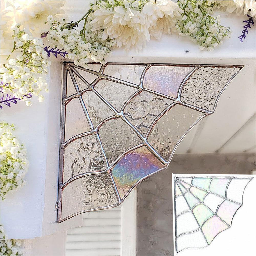 2Pcs Spiderweb Door Topper Halloween Door Corner Decoration