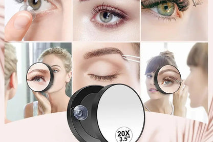 3Pcs Magnifying Mirror Set 10X 20X 30X Suction Cup Makeup Mirror for Travel