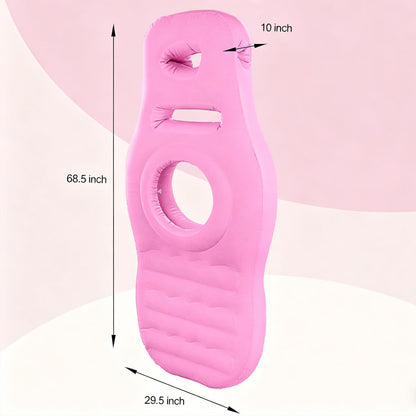 Pregnancy Mattress Inflatable Full Body Maternity Bed for Stomach Sleeping-Pink
