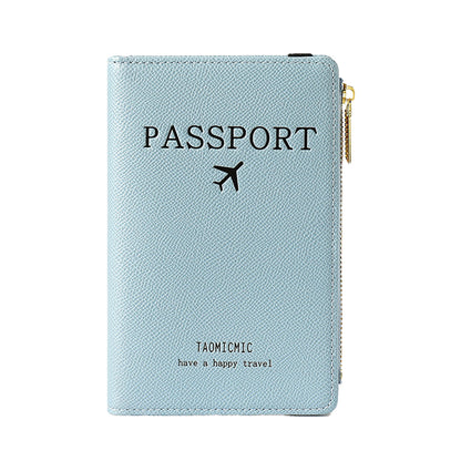 RFID Blocking Passport Holder Card Holder Travel Wallet Blue